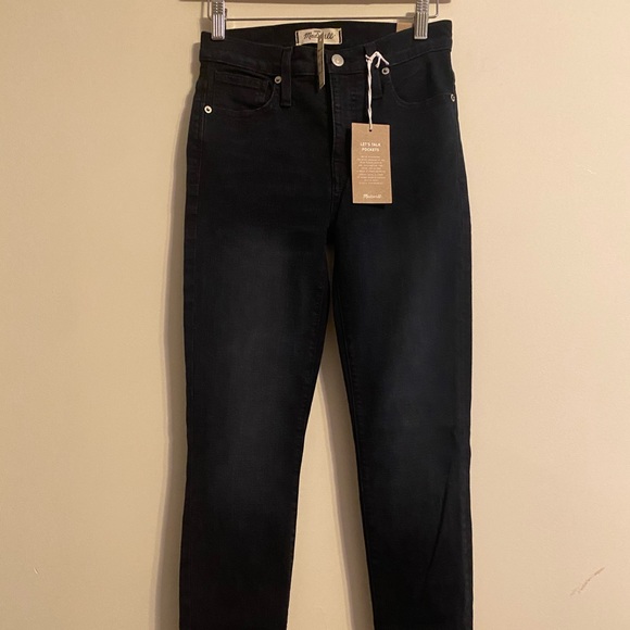MADEWELL 9” High Rise Skinny Jeans Cold Blue Wash - Picture 3 of 8